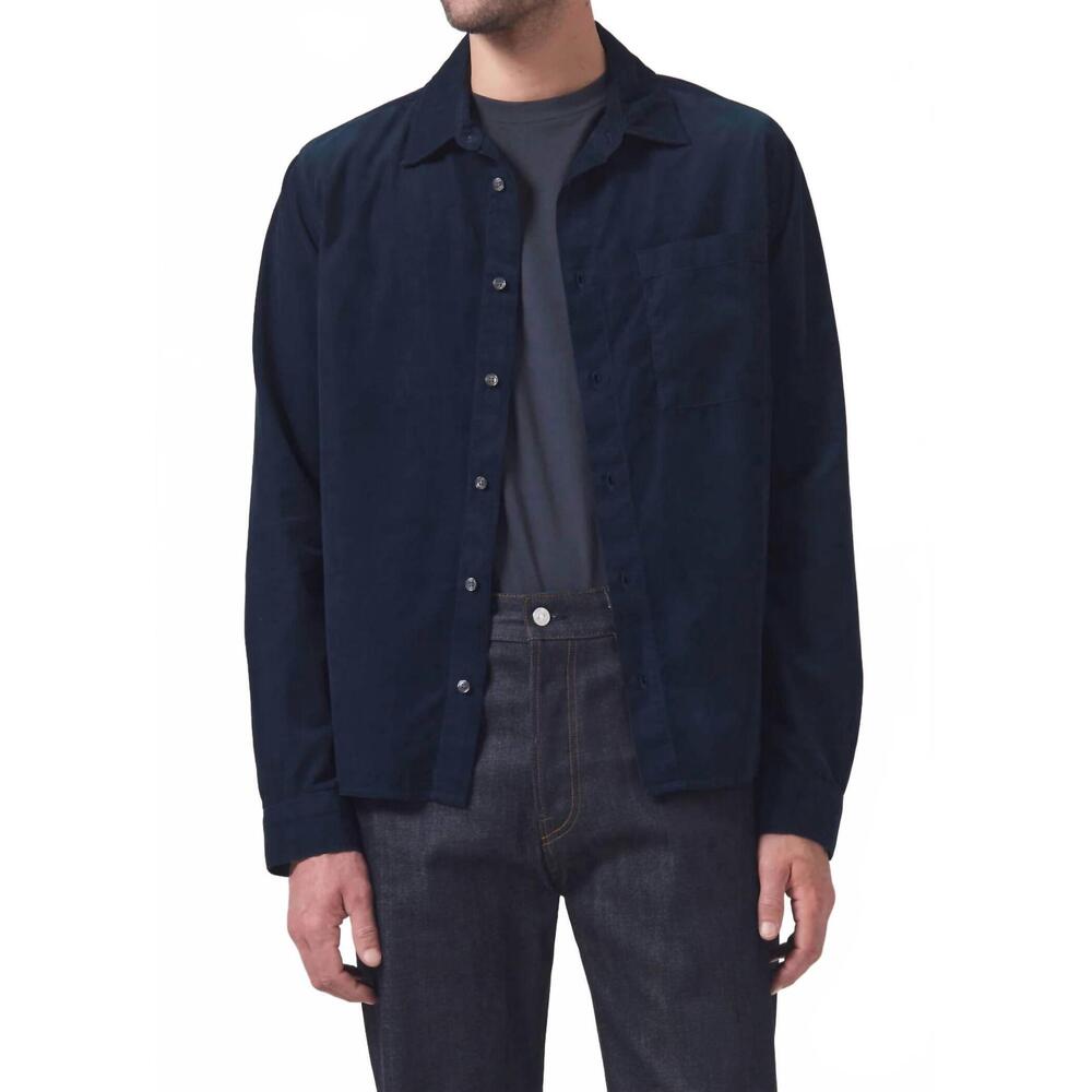 NEW CITIZENS OF HUMANITY rework button down shirt in navy